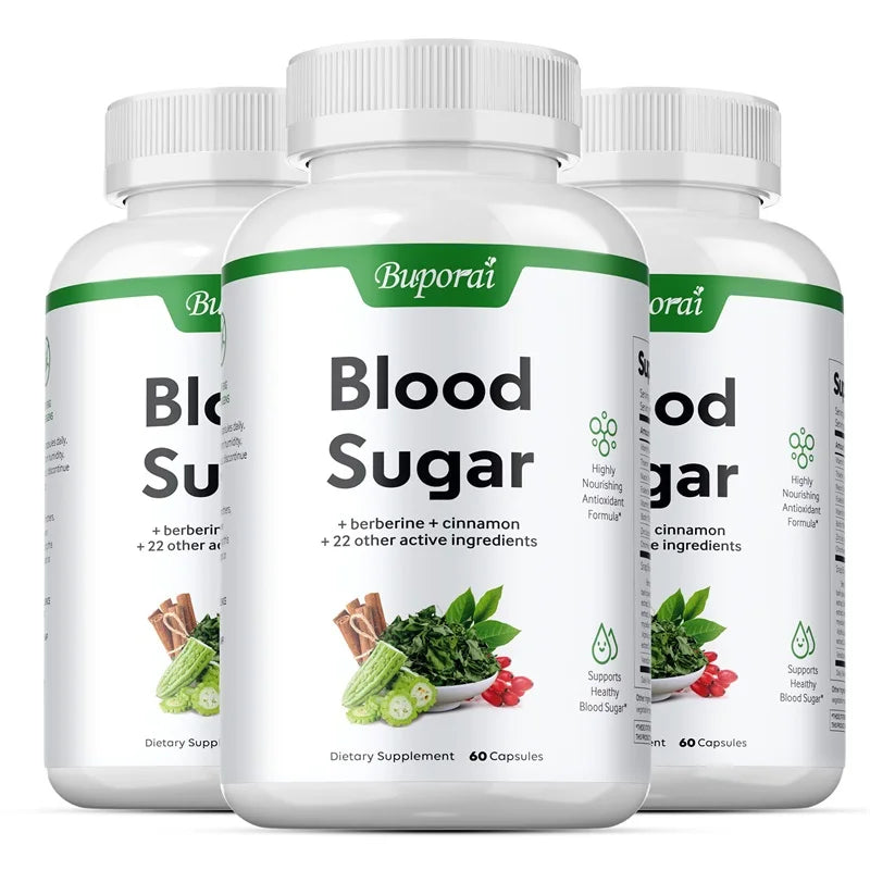 Blood Sugar Capsules - Supports Blood Sugar Balance, Promotes Metabolism, Digestion and Heart Health