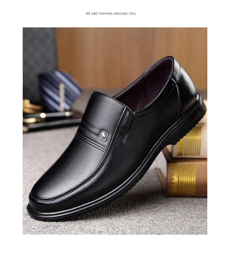 Shoes Men Loafers Genuine Leather Handmade Slip On Business Casual Shoes Classic Soft Leather Hombre Breathable Men Shoes Flat