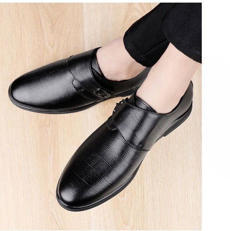 Social Shoe for Men Black Breathable In Summer Brown Dress Shoes Man Clothing High Quality Fashion 2024 Style Leather Casual 39