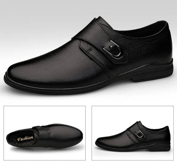 Social Shoe for Men Black Breathable In Summer Brown Dress Shoes Man Clothing High Quality Fashion 2024 Style Leather Casual 39