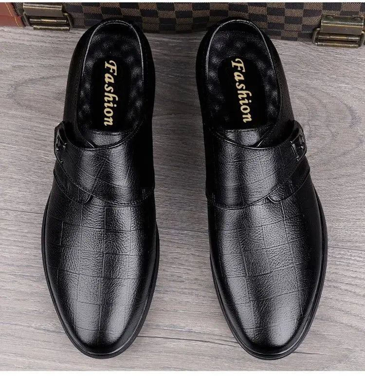 Social Shoe for Men Black Breathable In Summer Brown Dress Shoes Man Clothing High Quality Fashion 2024 Style Leather Casual 39