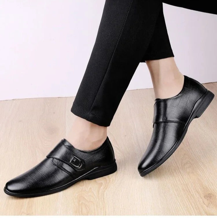 Social Shoe for Men Black Breathable In Summer Brown Dress Shoes Man Clothing High Quality Fashion 2024 Style Leather Casual 39