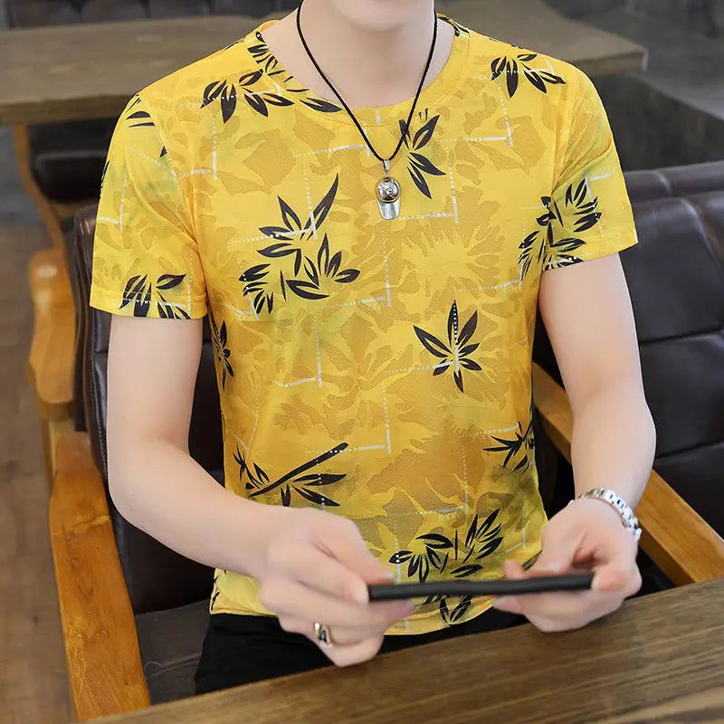 Slim Men's T-shirt Fit Rock Hip Hop Mens Tee Shirts Alphabet Clothes Drawings Streetwear Aesthetic White Striped Ordinary Xl Top
