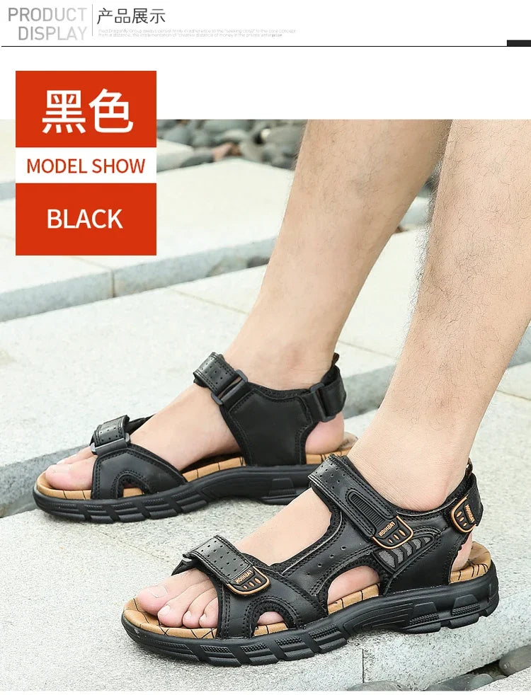 Summer Men's Sandals 2024 Trending Adult Men's Sandal Original Brands Shoes Man's Leather Sandal Sandals for Boys