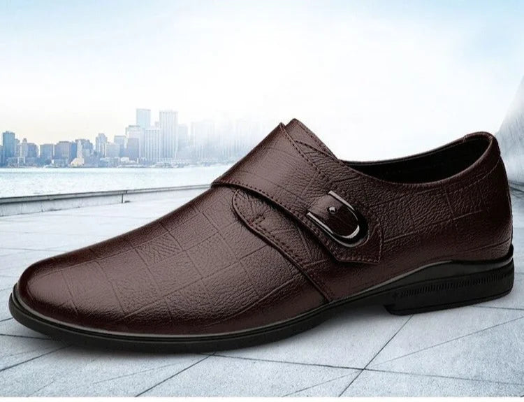 Social Shoe for Men Black Breathable In Summer Brown Dress Shoes Man Clothing High Quality Fashion 2024 Style Leather Casual 39