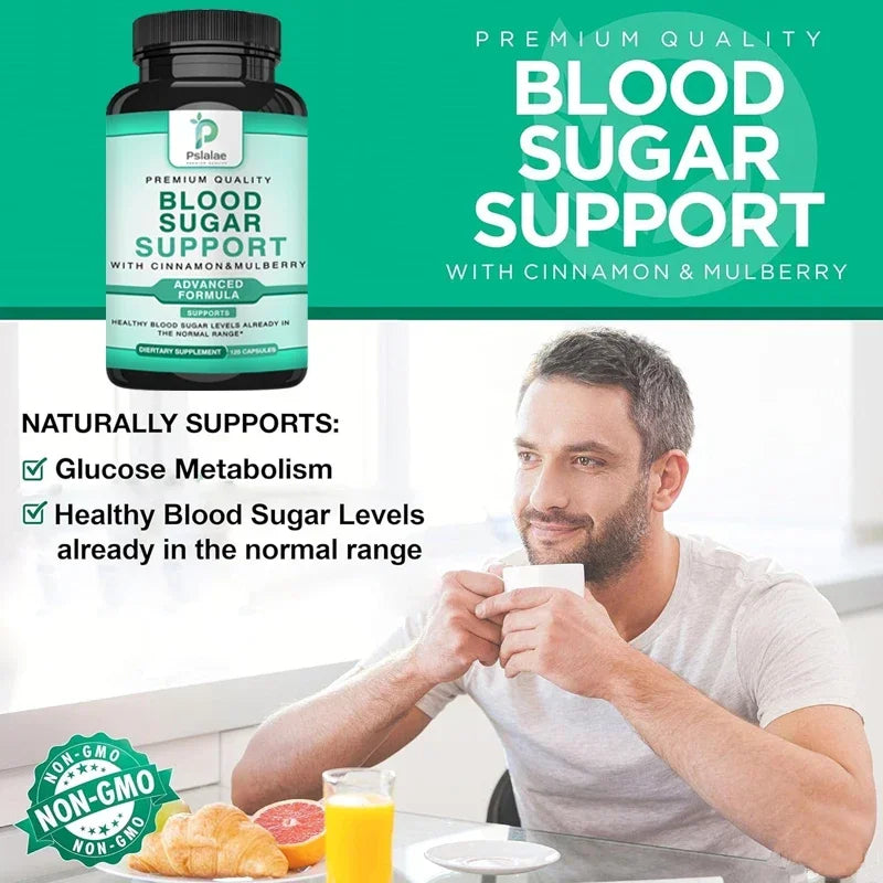 Blood Sugar Support - Controls Blood Sugar Levels, Supports Heart Health, Glucose Metabolism