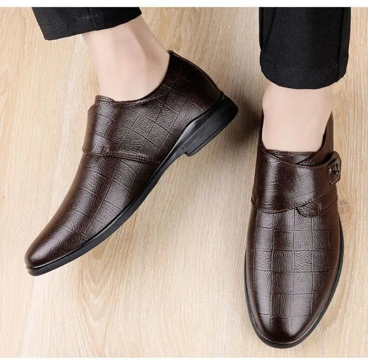 Social Shoe for Men Black Breathable In Summer Brown Dress Shoes Man Clothing High Quality Fashion 2024 Style Leather Casual 39