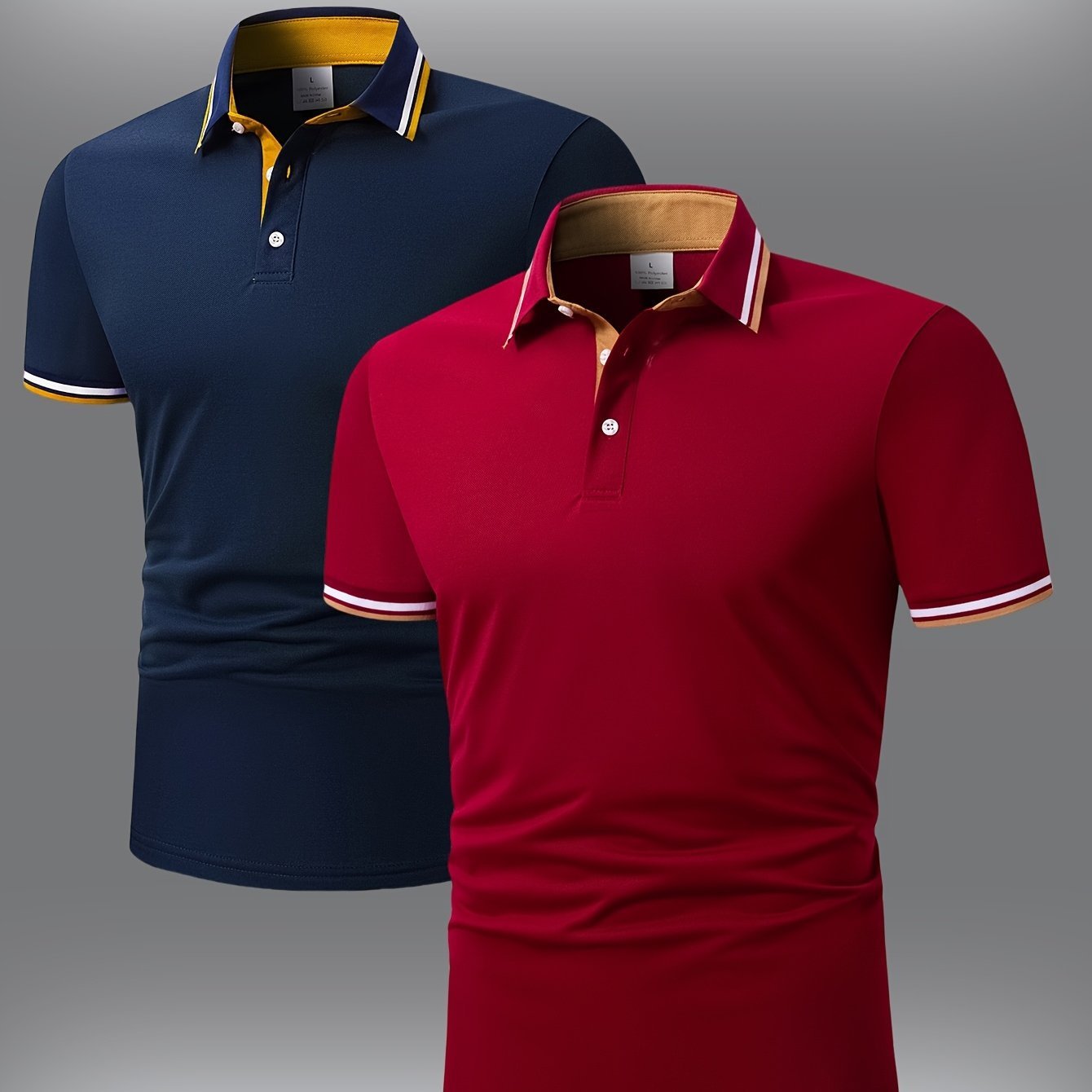 Men's Short-sleeved Shirt With Contrasting Blue And Pink Collar