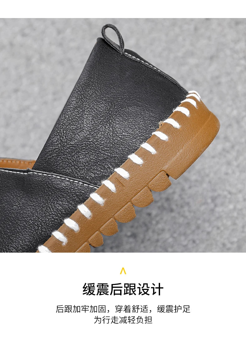 Summer Plus Size Men's Leather Shoes Simple Oxford Sole Casual Shoes Comfortable Soft Sole Lightweight Non-Slip Loafers