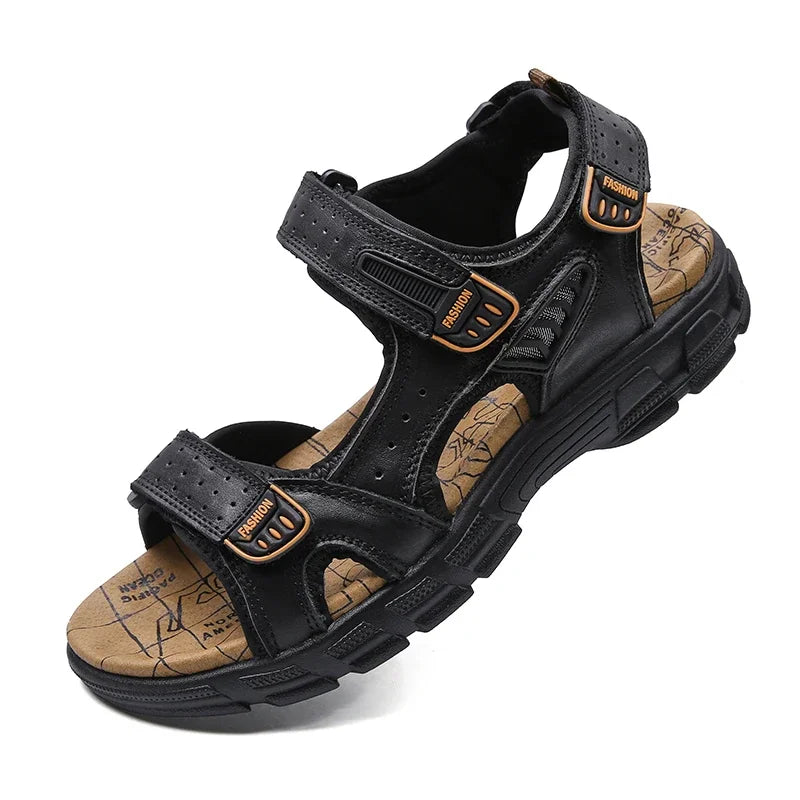 Summer Men's Sandals 2024 Trending Adult Men's Sandal Original Brands Shoes Man's Leather Sandal Sandals for Boys