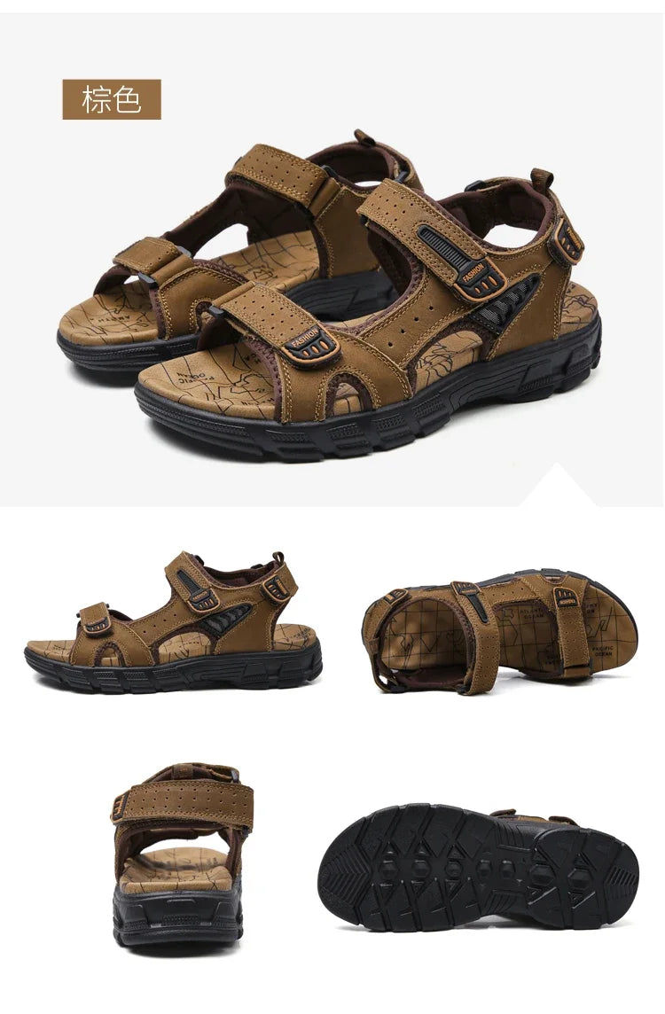 Summer Men's Sandals 2024 Trending Adult Men's Sandal Original Brands Shoes Man's Leather Sandal Sandals for Boys