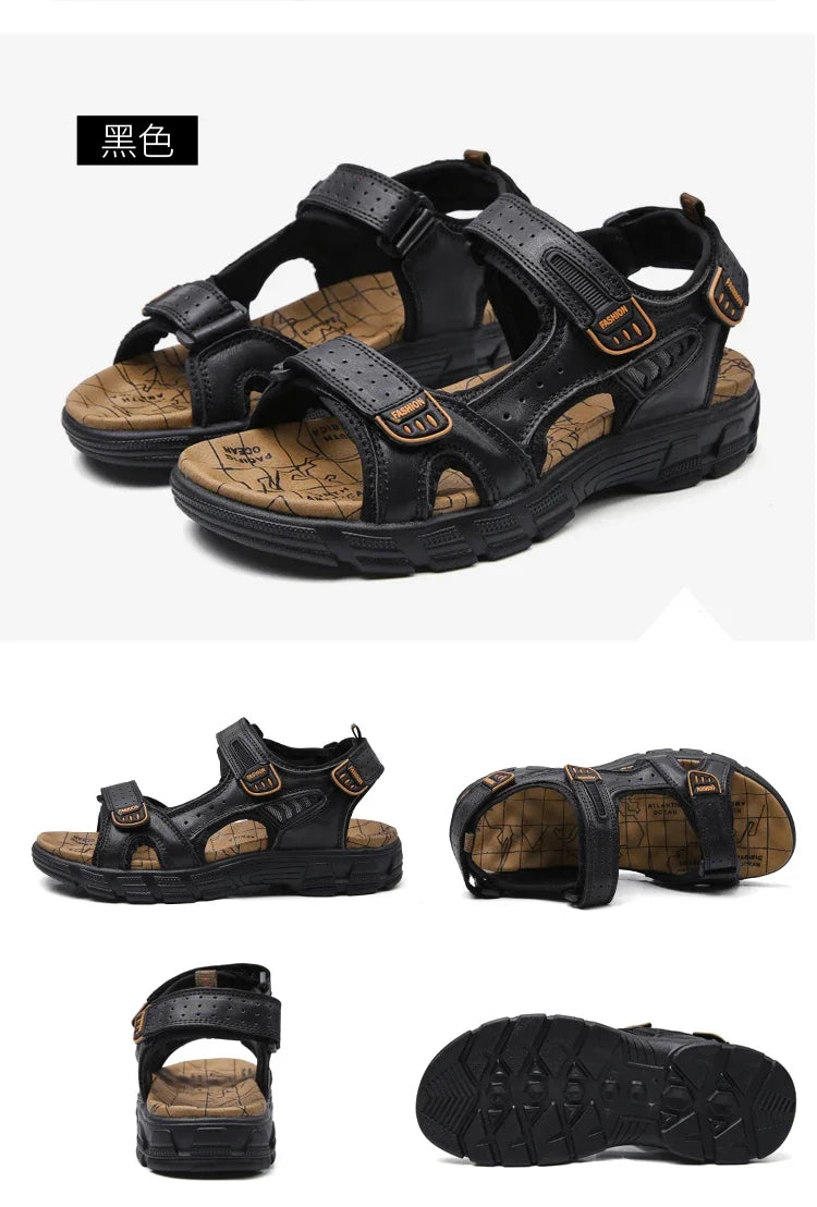 Summer Men's Sandals 2024 Trending Adult Men's Sandal Original Brands Shoes Man's Leather Sandal Sandals for Boys
