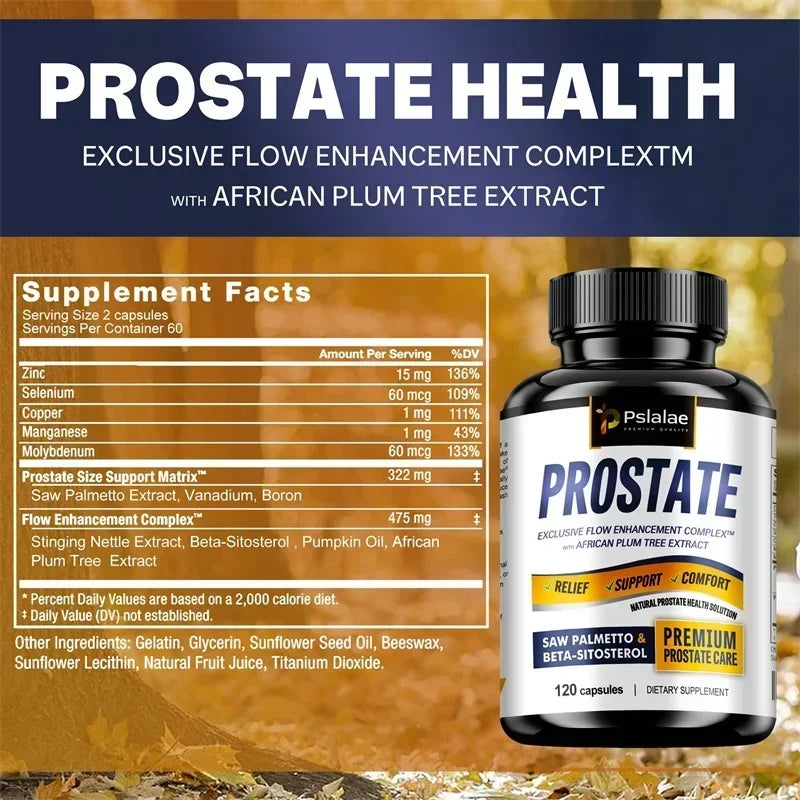 Prostate Supplements - Helps Support Prostate Health, Reduces Nighttime Bathroom Visits, and Relieves Urinary Tract Problems