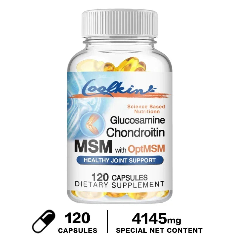 Glucosamine Chondroitin MSM - Supports Joint Health, Relieves Pain, Improves Joint Flexibility, and Enhances Immunity