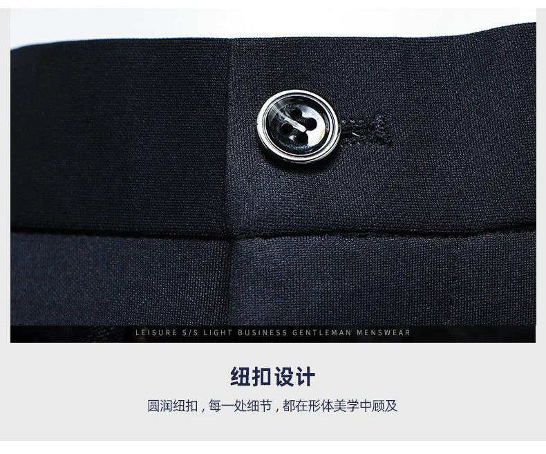 Fit Straight Men's Winter Pants Warm Fleece Thick Classic High Waist Business Casual Pants Youth Trousers 40