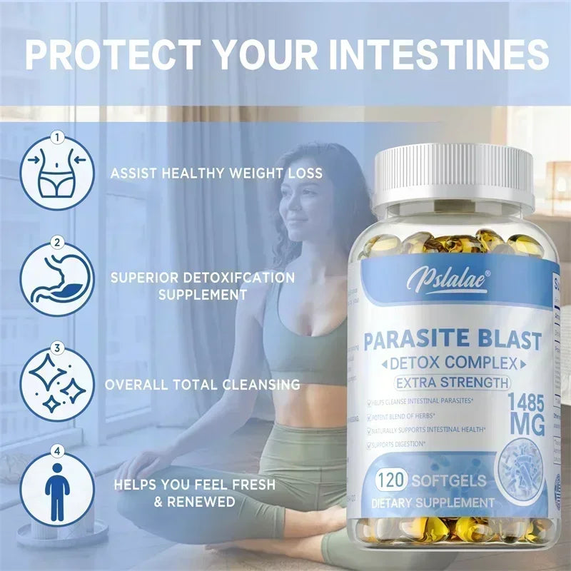 Parasite Blast - Support Intestinal Health,Eliminate Internal Parasites,Protect Digestive,Immune Health - 120 Capsules
