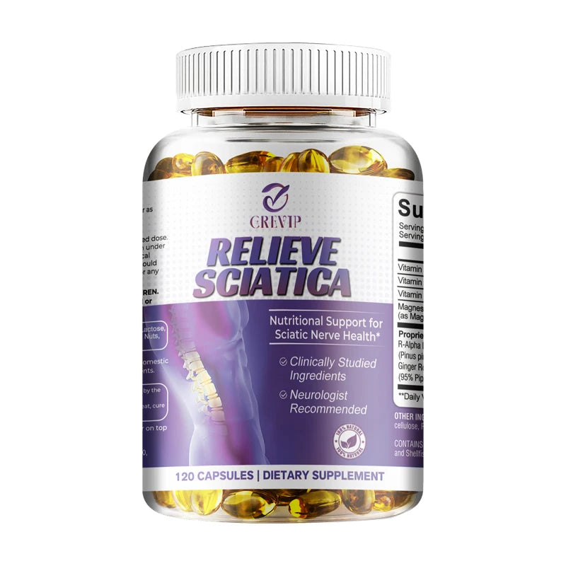 Sciatic Nerve Relief Capsules - Alpha Lipoic Acid Vitamin - Relieve Sciatica and Support Nervous System and Joint Health