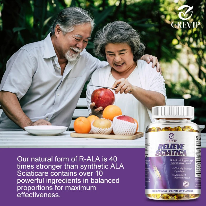 Sciatic Nerve Relief Capsules - Alpha Lipoic Acid Vitamin - Relieve Sciatica and Support Nervous System and Joint Health