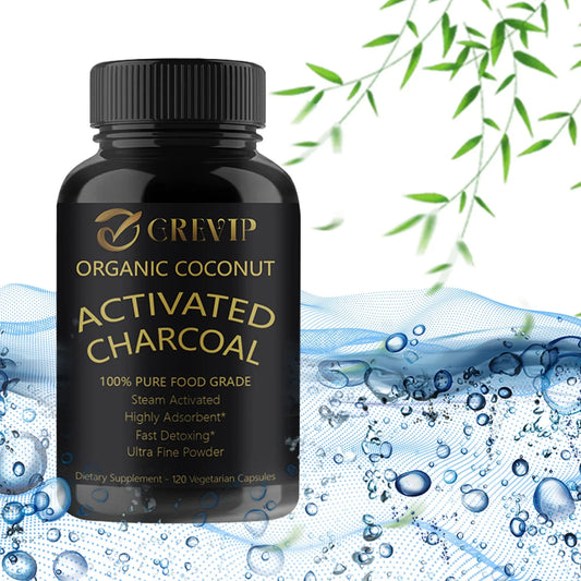 Activated Coconut Charcoal - Relieves Gas, Bloating and Natural Detoxification, Metabolism