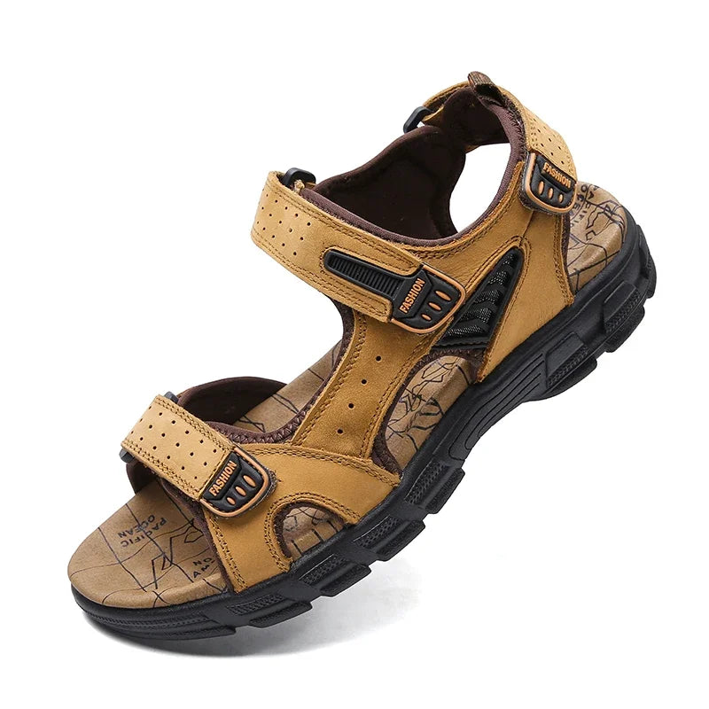 Summer Men's Sandals 2024 Trending Adult Men's Sandal Original Brands Shoes Man's Leather Sandal Sandals for Boys
