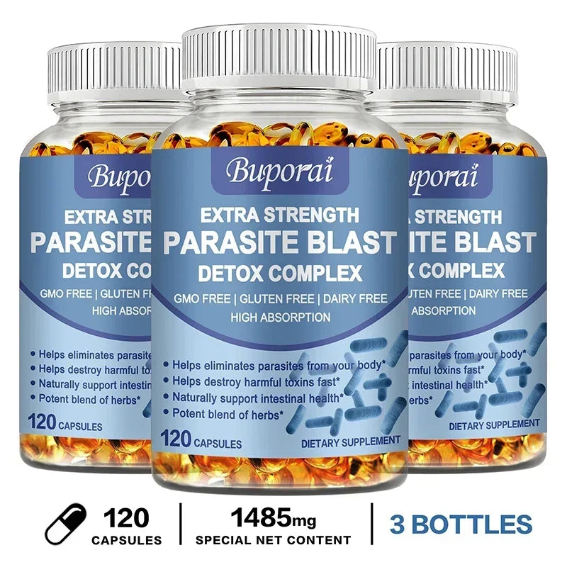 Parasite Blast Detox Complex - Eliminate Parasites, Cleanse The Intestines, and Improve Digestion