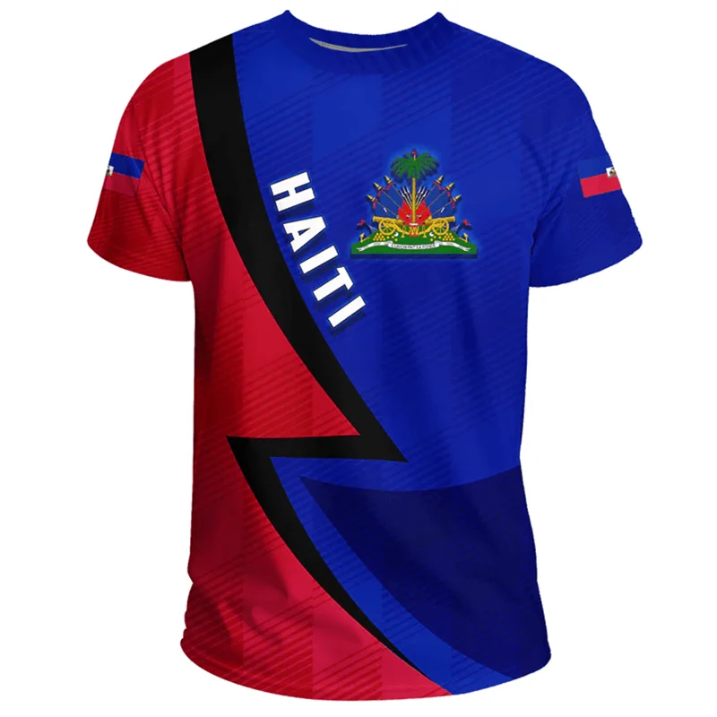 Haiti Flag Map 3D Printed T Shirt For Men Clothes Fashion Male T-Shirt National Emblem Tshirt Independence Day Tee Women Tops
