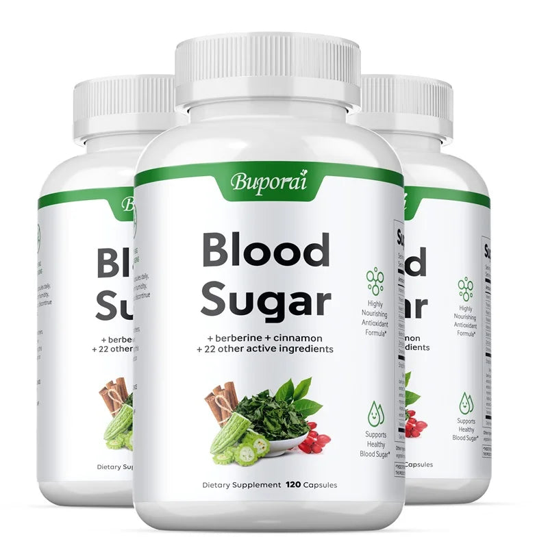 Blood Sugar Capsules - Supports Blood Sugar Balance, Promotes Metabolism, Digestion and Heart Health