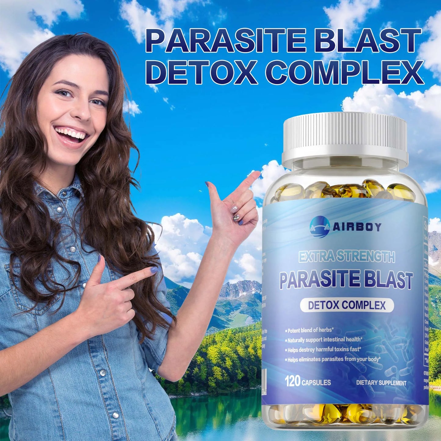 Parasite Blast Detox Complex - Weight Management,Supports Gut Health, Improves Digestion, Metabolism - 120 Capsules