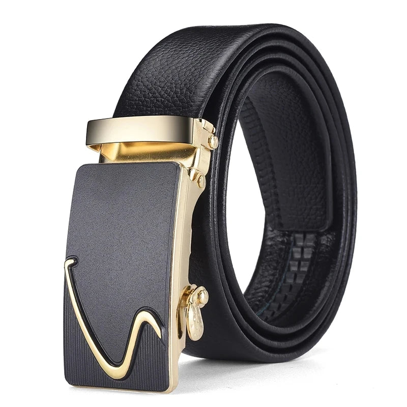 Fashion Business Men's Belt Genuine Luxury Brand Belt Metal Buckle Belt High-Quality PU Leather Soft Belt With Cargo Pants Jeans