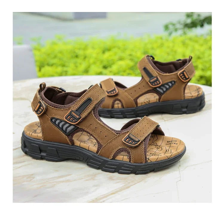 Summer Men's Sandals 2024 Trending Adult Men's Sandal Original Brands Shoes Man's Leather Sandal Sandals for Boys