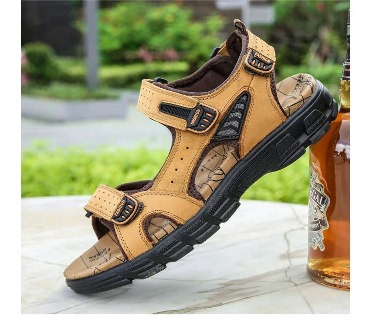 Summer Men's Sandals 2024 Trending Adult Men's Sandal Original Brands Shoes Man's Leather Sandal Sandals for Boys