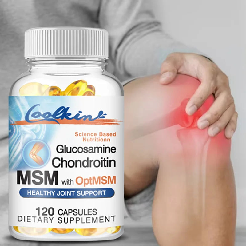 Glucosamine Chondroitin MSM - Supports Joint Health, Relieves Pain, Improves Joint Flexibility, and Enhances Immunity