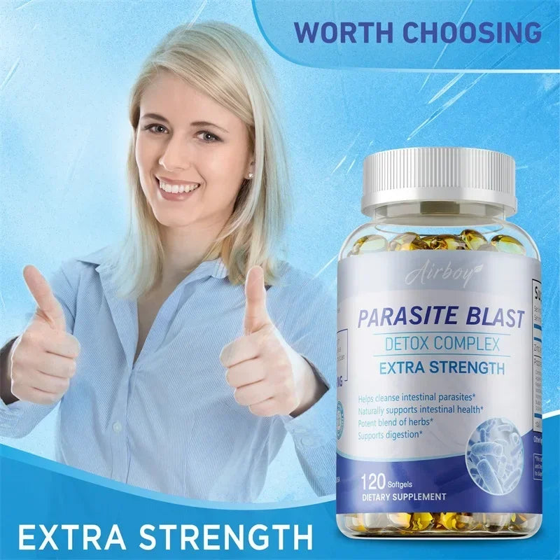 Parasite Blast Detox Complex - Eliminates Parasites, Relieves Indigestion, Supports Gastrointestinal Health