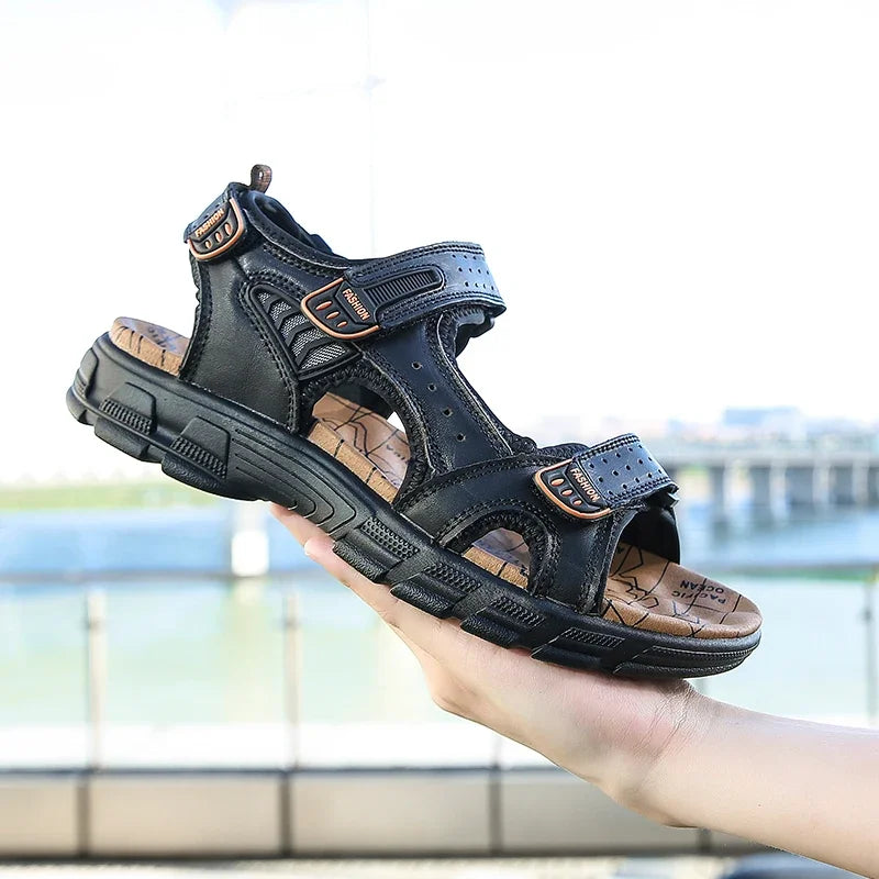 Summer Men's Sandals 2024 Trending Adult Men's Sandal Original Brands Shoes Man's Leather Sandal Sandals for Boys