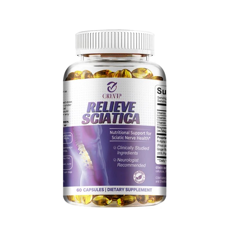 Sciatic Nerve Relief Capsules - Alpha Lipoic Acid Vitamin - Relieve Sciatica and Support Nervous System and Joint Health