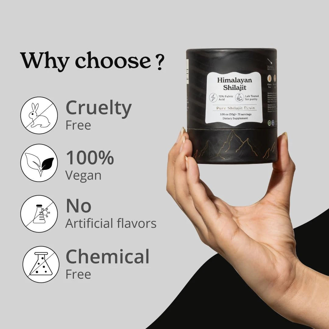 Pure Himalayan Shilajit Resin High Potency for Men & Women 85+ Trace Minerals for Stamina and Muscle Bulding Free Shipping