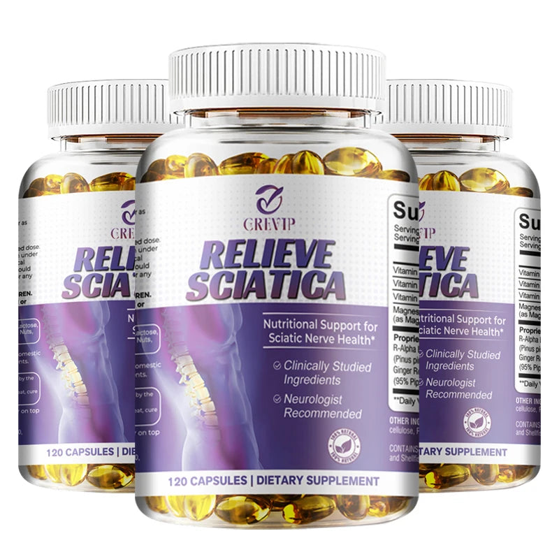 Sciatic Nerve Relief Capsules - Alpha Lipoic Acid Vitamin - Relieve Sciatica and Support Nervous System and Joint Health