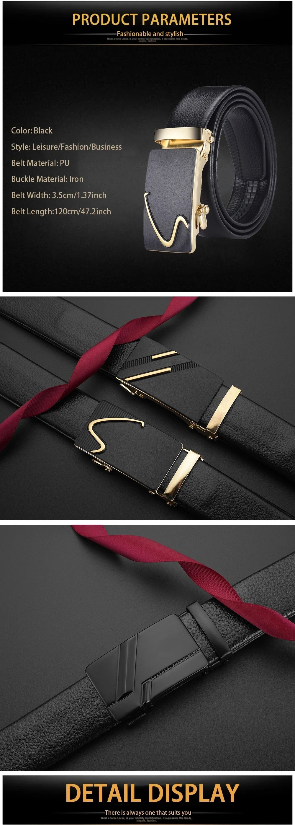 Fashion Business Men's Belt Genuine Luxury Brand Belt Metal Buckle Belt High-Quality PU Leather Soft Belt With Cargo Pants Jeans
