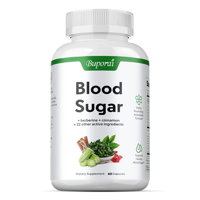 Blood Sugar Capsules - Supports Blood Sugar Balance, Promotes Metabolism, Digestion and Heart Health