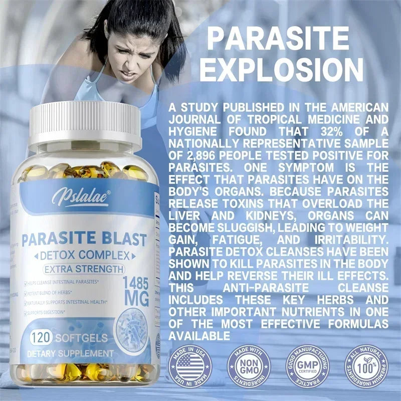 Parasite Blast - Support Intestinal Health,Eliminate Internal Parasites,Protect Digestive,Immune Health - 120 Capsules
