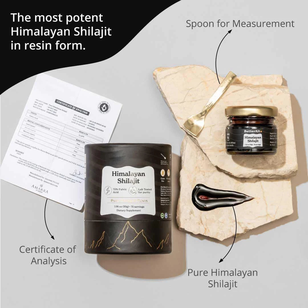 Pure Himalayan Shilajit Resin High Potency for Men & Women 85+ Trace Minerals for Stamina and Muscle Bulding Free Shipping