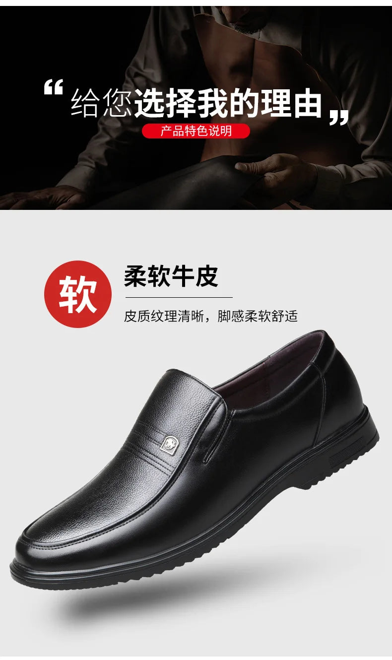 Shoes Men Loafers Genuine Leather Handmade Slip On Business Casual Shoes Classic Soft Leather Hombre Breathable Men Shoes Flat