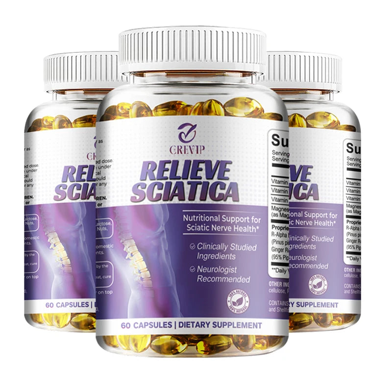 Sciatic Nerve Relief Capsules - Alpha Lipoic Acid Vitamin - Relieve Sciatica and Support Nervous System and Joint Health