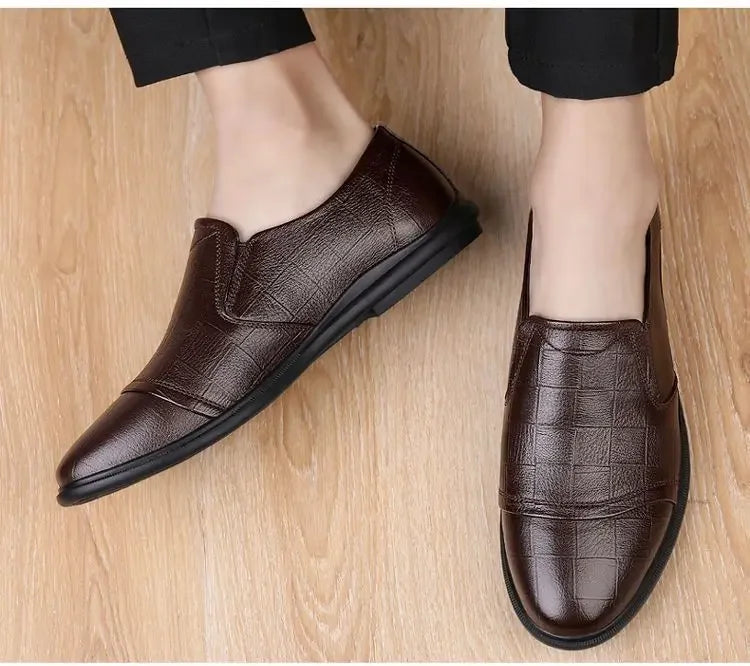 Natural Gumrukfree Genuine Leather Dress Shoes Man Casual Business Social Shoe for Men Elegant and Classic Official Legitimate