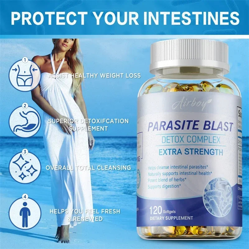 Parasite Blast Detox Complex - Eliminates Parasites, Relieves Indigestion, Supports Gastrointestinal Health