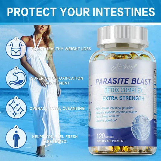 Parasite Blast Detox Complex - Eliminates Parasites, Relieves Indigestion, Supports Gastrointestinal Health