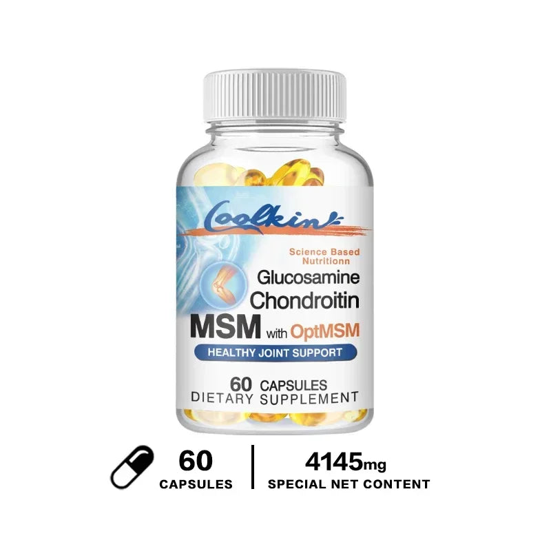 Glucosamine Chondroitin MSM - Supports Joint Health, Relieves Pain, Improves Joint Flexibility, and Enhances Immunity