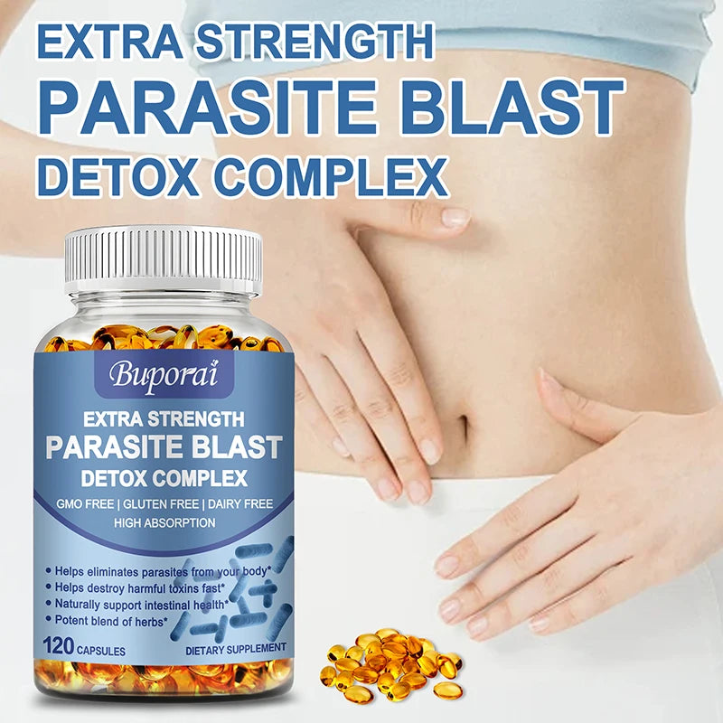Parasite Blast Detox Complex - Eliminate Parasites, Cleanse The Intestines, and Improve Digestion