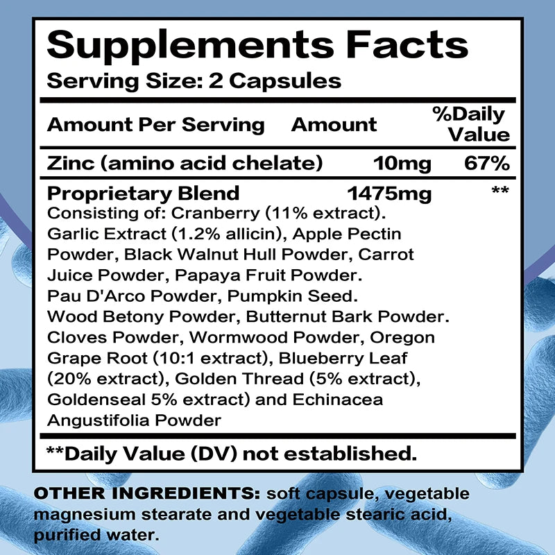 Parasite Blast Detox Complex - Eliminate Parasites, Cleanse The Intestines, and Improve Digestion