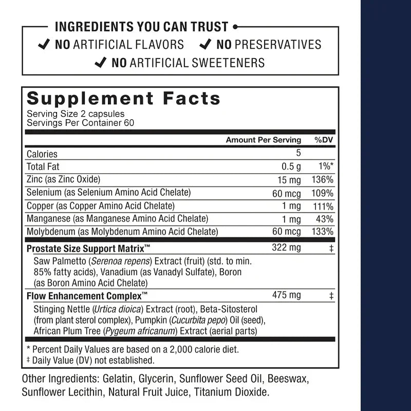 Prostate - Men's Prostate Health, Hair Growth, Urinary Tract Health, Frequent Urination